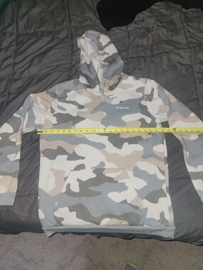 Columbia Hooded Camo Pullover - Gray, Tan, Cream